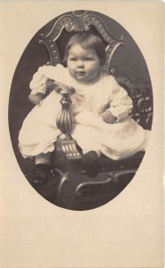 c1908 RPPC Real Photo Postcard Winona Mae Emerick Baby Clearfield PA