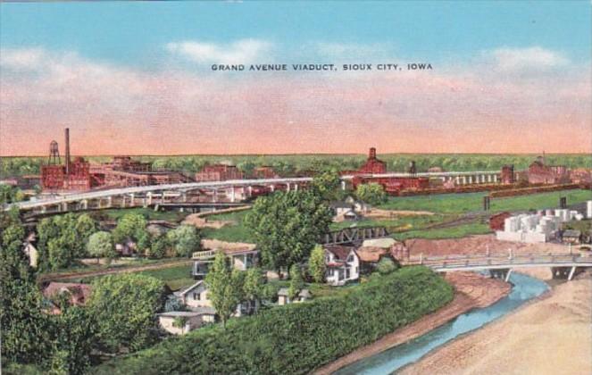 Iowa Soux City Grand Avenue Viaduct 1947