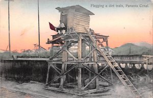 Flagging a dirt Train Panama Canal Panama Unused 