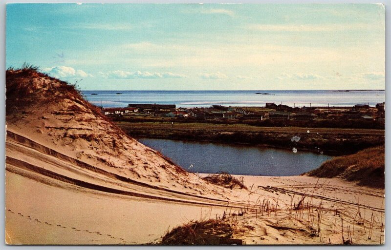 Vtg Massachusetts MA Sand Dunes Outer Cape Cod Bay 1960s View Postcard