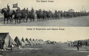 Postcard WWI Era Camp Of Engineers and Signal Corps Multiview