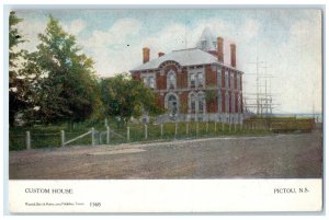 c1910 Custom House Pictou Nova Scotia Canada Antique Unposted Postcard