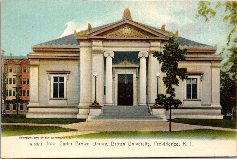 Postcard John Carter Brown Library Brown University in Providence, Rhode Island