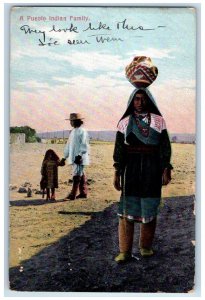 1909 Pueblo Indian Family St. Paul Minnesota Matteson Vintage Antique Postcard