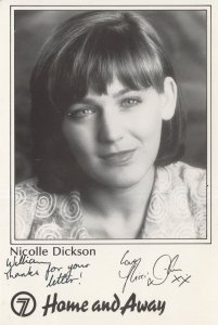 Nicolle Dickson Home & Away TV Show Hand Signed Photo