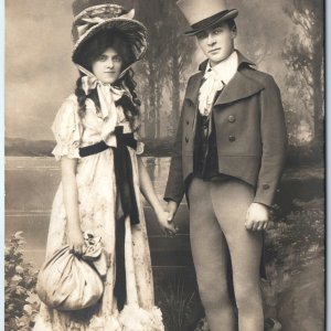 1900s Germany RPPC Hermann Dorothea Couple Period Costume Victorian Fashion A347