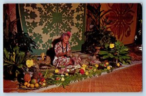 Honolulu Hawaii HI Postcard Hawaiian Quilts Ancient Method Making Leis View 1966