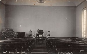 J48/ Jordan New York RPPC Postcard c1910 Interior Baptist Church  130