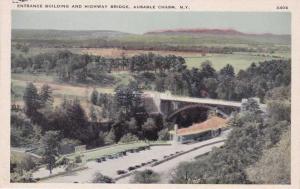 Highway Bridge at Entrance Building - Ausable Chasm, Adirondacks, New York WB