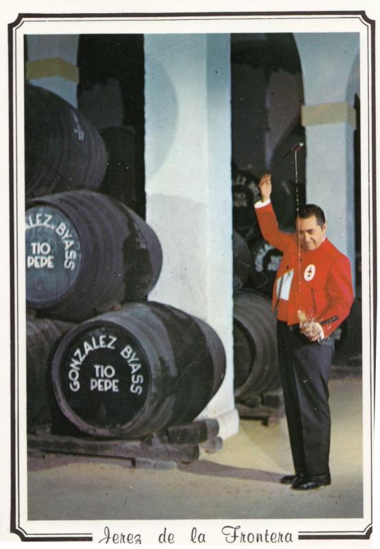 Jerez De La Frontera Wine Venenciador Waiter Barrell Portugal Postcard