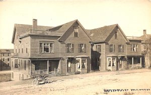 1918 Portland ME Harley Davidson Motorcycle Morton House, Real Photo Postcard