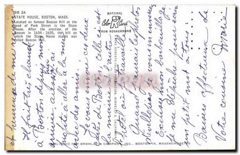 USA Old Postcard State House Boston