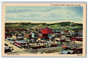 c1940's Business District Rapid City South Dakota SD Vintage Postcard