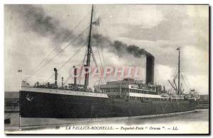 Old Postcard La Rochelle Pallice Ship Post Oriana Boat