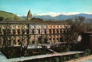 Postcard Lain Façade Of Carlos V. Palace Granada Alhambra Spain