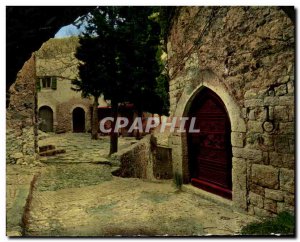 Old Postcard Eze Village An old door on the Square Flanet