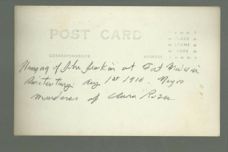 Fort Madison IOWA RP 1910 HANGING Execution PRISON John Junkin BLACK MAN Negro 2