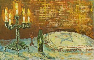 JUDAICA, Jewish Art Katz Artist, Passover Pesach, Five Candles, Seder  #66