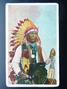 Indigenous North American Indian WHITE TAIL - PONCA c1906 Postcard by W. Fawsett