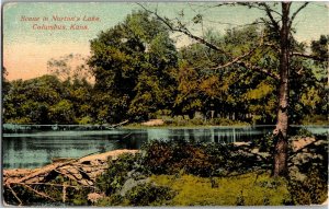 Scene in Norton's Lake, Columbus Kansas c1912 Vintage Postcard T08