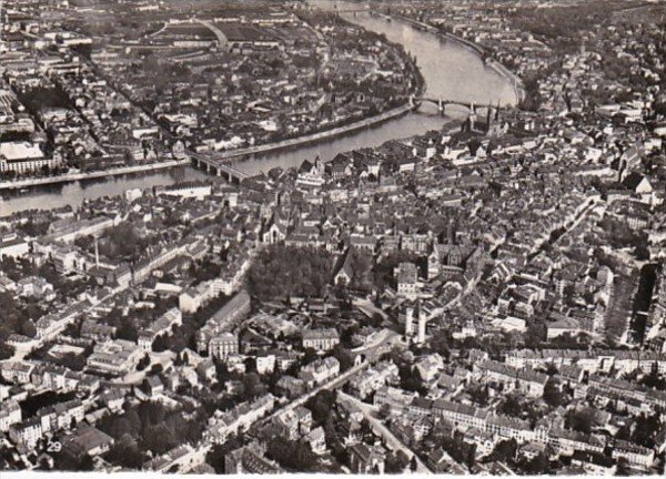 Switzerland Basel Panorama mit Spalentor Mittlere und Wettsteinbruecke Photo