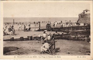 CPA VILLERVILLE-sur-MER La Plage a l'Heure du Bain (1228667) 