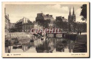 Old Postcard Quimper The Banks Of L & # 39Odet