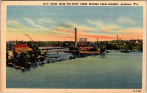 Postcard FACTORY SCENE Appleton Wisconsin WI AK5922