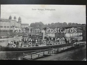 Nottingham TRENT BRIDGE & STEAM FERRY c1910 by Boots Cask Chemist