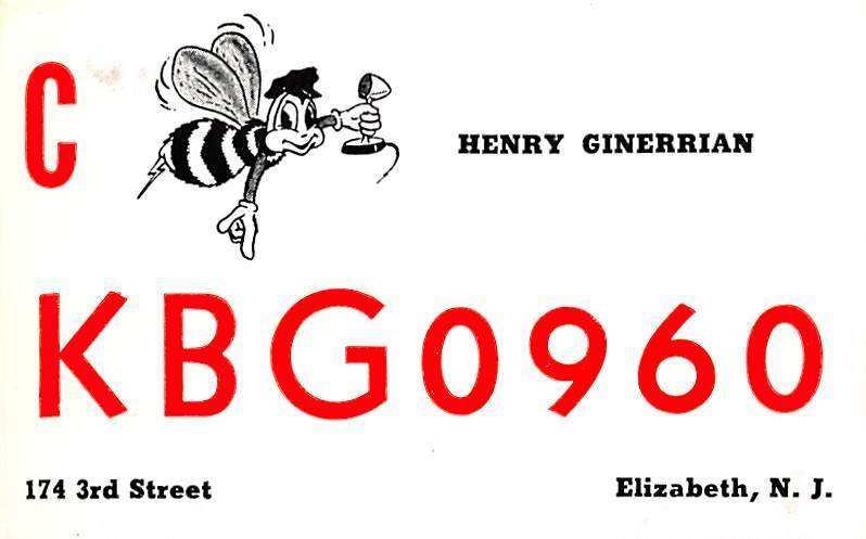 KBG0960 Elizabeth, NJ, USA QSL Unused 