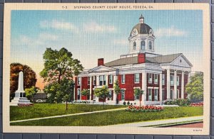 Vintage Postcard 1930-1945 Stephens County Court House Tocca Georgia (GA)