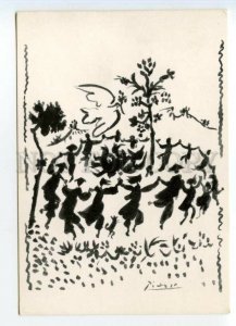 490667 FRANCE Pablo Picasso fight for peace dove PIGEON silhouette postcard