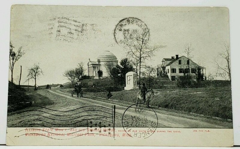 Vicksburg Illinois State Monument Shirley House Civil War Related Postcard I3