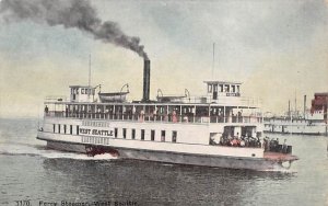 West Seattle Ferry & Paddle Boats Ship Unused 