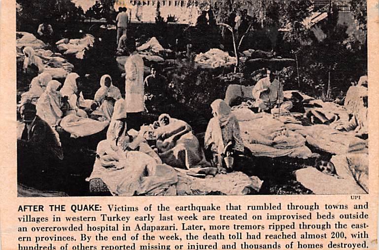 Turkey Old Vintage Antique Post Card After the Quake Victims of the Earthquak...