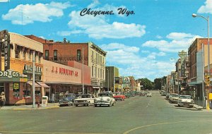 Cheyenne WY J. J. Newberry Walgreen Storefronts Postcard