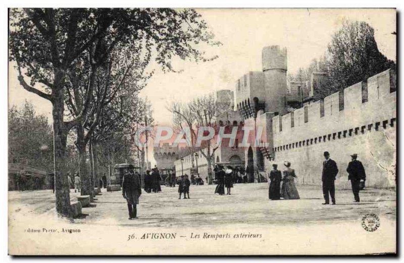 Old Postcard Avignon Ramparts Exterieurs