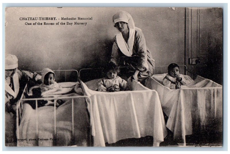 Chateau-Thierry Aisne France Postcard Methodist Memorial Babies Nursery 1928