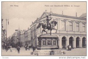 DEN HAAG, Paliex met Standbeeld Willem de Zwyger, South Holland, Netherlands,...