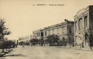 djibouti, DJIBOUTI, Boulevard Gambetta (1910s) Postcard
