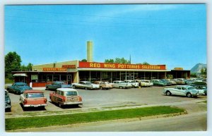 RED WING, Minnesota MN ~ Roadside RED WINGER POTTERIES Salesroom c1950s Postcard