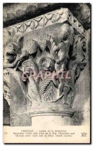 Postcard Old Vezelay Madeleine Church Capital of the Second Pillar of the Nave