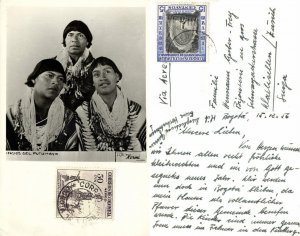 colombia, PUTUMAYO, Indios, Indian Men (1956) RPPC Postcard