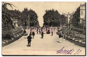 Beziers Old Postcard main entrance of Poets tray