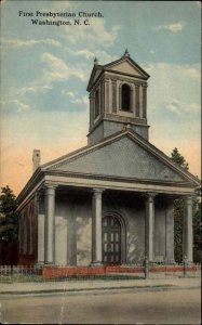 Washington North Carolina NC First Presbyterian Church Vintage Postcard