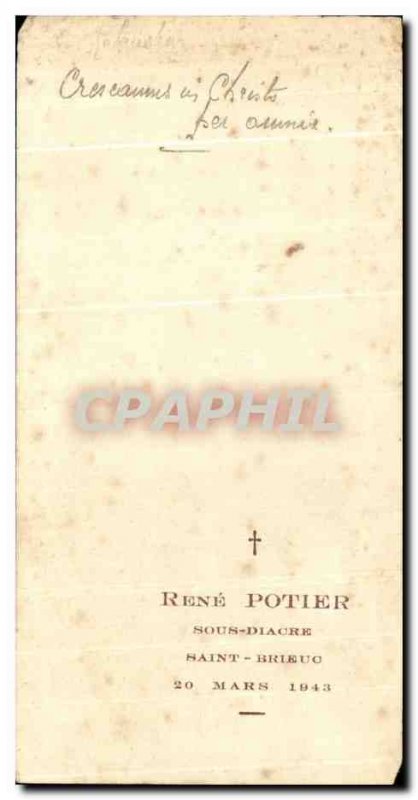 Image Crucifix with Rene Potier Saint Brieuc 1943