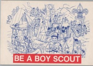Be a Boy Scout Join Our Troop Vintage Advertising Postcard 1984
