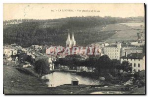 Old Postcard Louvesc General view and Lake