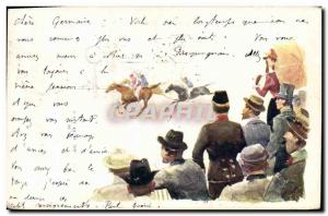 Old Postcard Equestrian Horse Riding