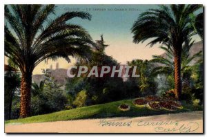 Old Postcard Grasse the garden of the grand hotel